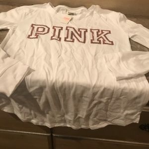 Nwt 19 vs pink Bling Long Sleeve tee xs